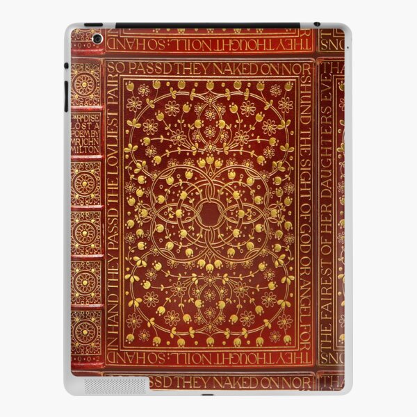 Paradise Lost by John Milton, 1902 red leather book cover iPad Skin