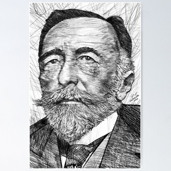 Item preview, JOSEPH CONRAD black and white pencil portrait designed and sold by lautir.