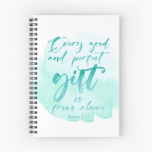 Item preview, James 1:17 Watercolor Christian Quote Teal designed and sold by amazingjoy.