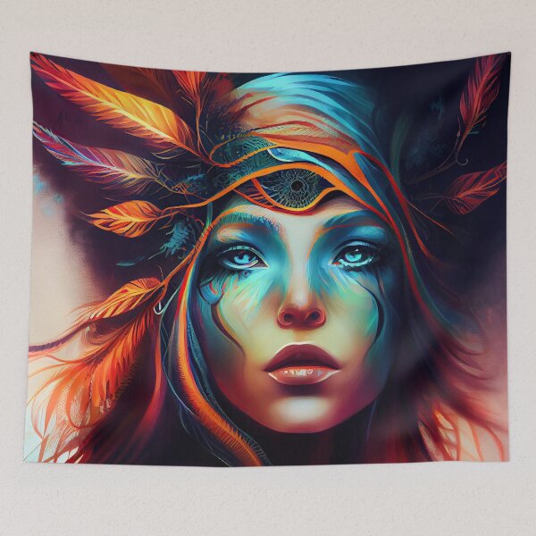 Item preview, Shaman portrait designed and sold by CEVmemories.