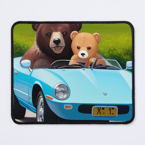 Item preview, Vintage Baby Bear and Grizzly Bear Riding Classic Car designed and sold by BAYFAIRE.