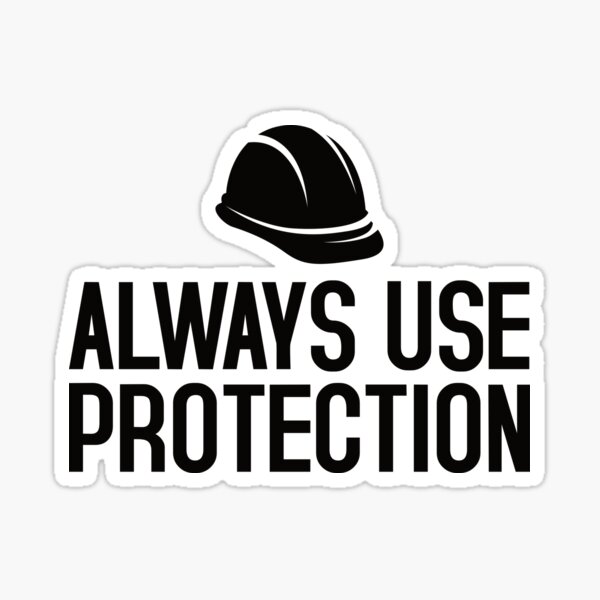 Protection Helmet Hard Hat Building Worker Funny Construction Laborer Sticker