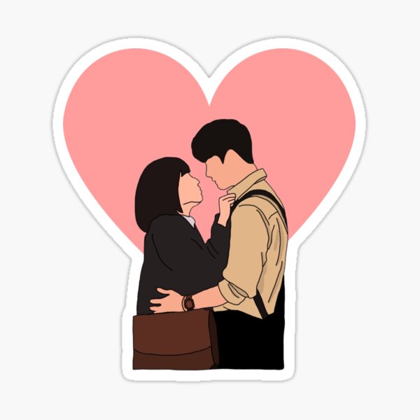 Extraordinary attorney Woo Yong Woo & Lee Jun Ho Dating bigheart background Sticker