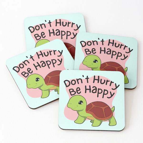 Item preview, Don't Hurry Be Happy Cute Tortoise designed and sold by VirtualFaries.