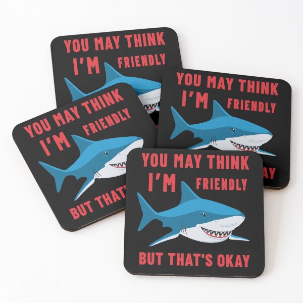 Item preview, I'm not friendly Funny shark Dark humor designed and sold by Zagach Letters.