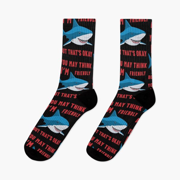 Item preview, I'm not friendly Funny shark Dark humor designed and sold by Zagach Letters.