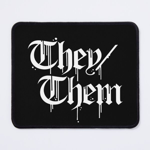 Item preview, Gothic pronouns They/Them - LGBTQ+ pronouns badge designed and sold by CuriosumArt.