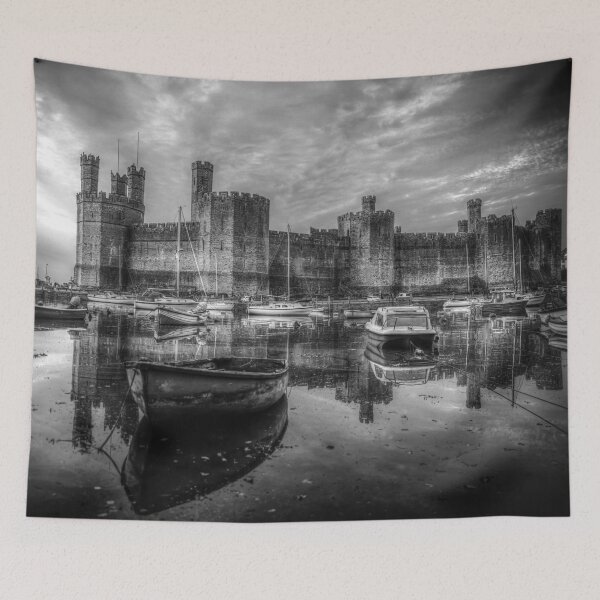 Item preview, Caernarfon Castle, Black And White designed and sold by Paul Thompson Photography.