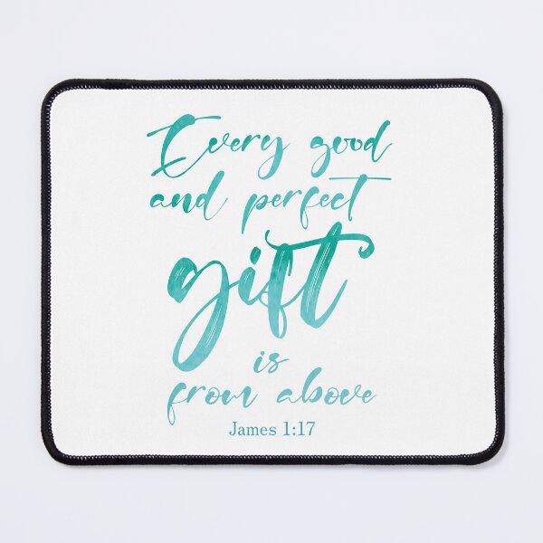 Item preview, James 1:17 Christian Quote Teal designed and sold by amazingjoy.