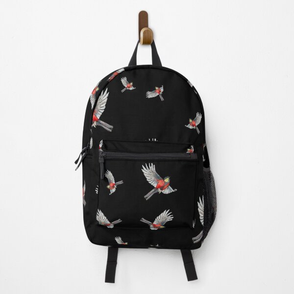 Item preview, Bird red pattern a watercolor illustration black designed and sold by Yana Mustafina | Boho Soulful Designs.