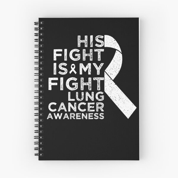 Item preview, His Fight Is My Fight Lung Cancer Awareness White Ribbon Vintage designed and sold by cssdru.