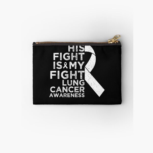 Item preview, His Fight Is My Fight Lung Cancer Awareness White Ribbon Vintage designed and sold by cssdru.