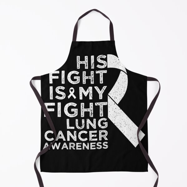 Item preview, His Fight Is My Fight Lung Cancer Awareness White Ribbon Vintage designed and sold by cssdru.