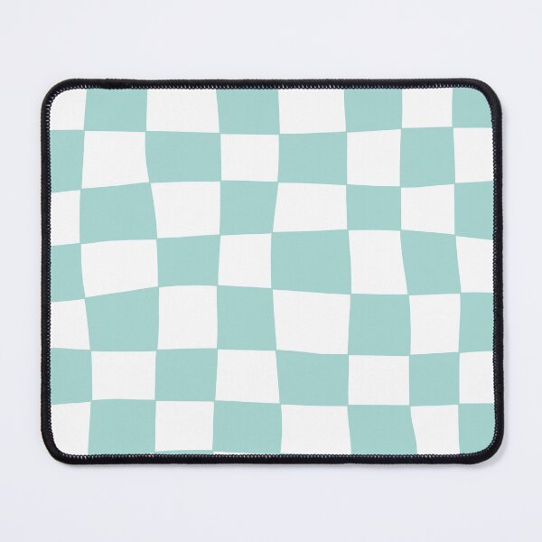 Item preview, Hand Drawn Checkerboard Pattern (mint blue/white) designed and sold by Design Minds Boutique.