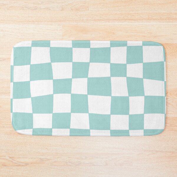 Item preview, Hand Drawn Checkerboard Pattern (mint blue/white) designed and sold by Design Minds Boutique.