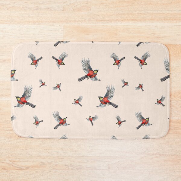 Item preview, Bird red pattern a watercolor illustration pink designed and sold by Yana Mustafina | Boho Soulful Designs.