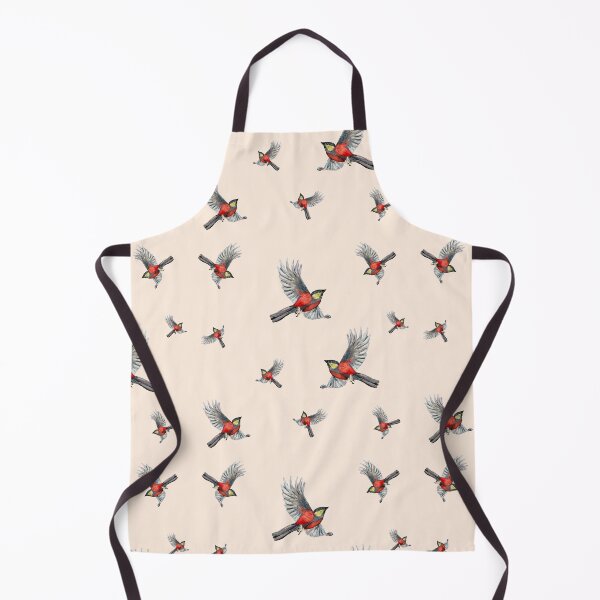 Item preview, Bird red pattern a watercolor illustration pink designed and sold by Yana Mustafina | Boho Soulful Designs.