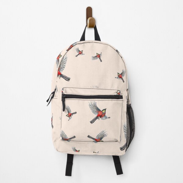 Item preview, Bird red pattern a watercolor illustration pink designed and sold by Yana Mustafina | Boho Soulful Designs.