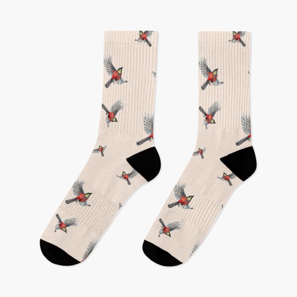Artikelvorschau, Bird red pattern a watercolor illustration pink entworfen und verkauft von Yana Mustafina | Boho Soulful Designs.