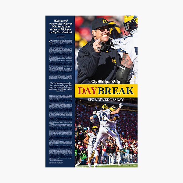 Item preview, 11/30 The Michigan Daily Back Cover (Michigan vs. OSU) designed and sold by michigan-daily.