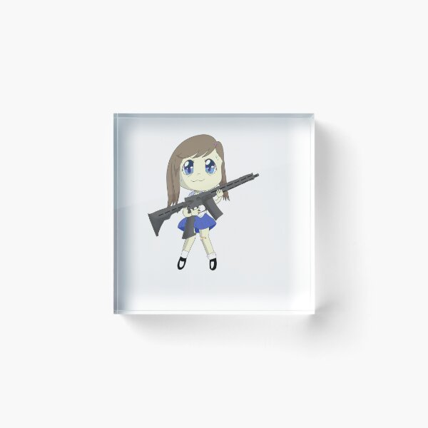 Item preview, anime girl with AR15 designed and sold by Pogunks-wares.