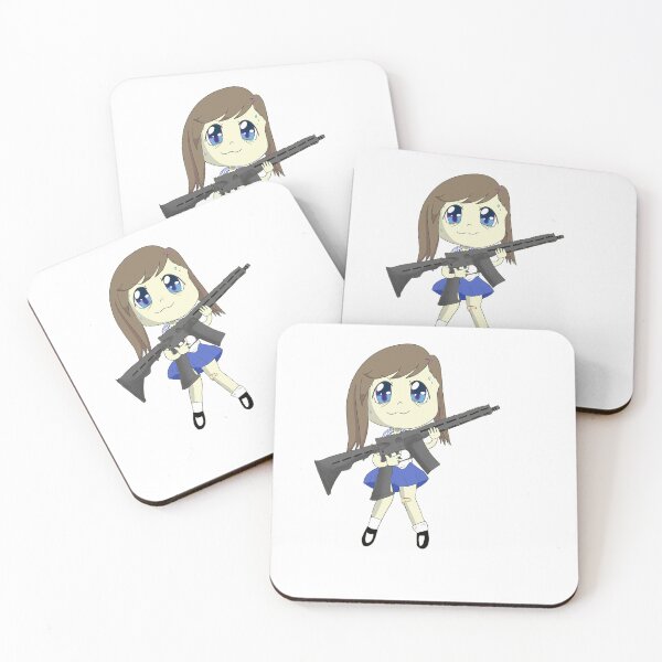 Item preview, anime girl with AR15 designed and sold by Pogunks-wares.