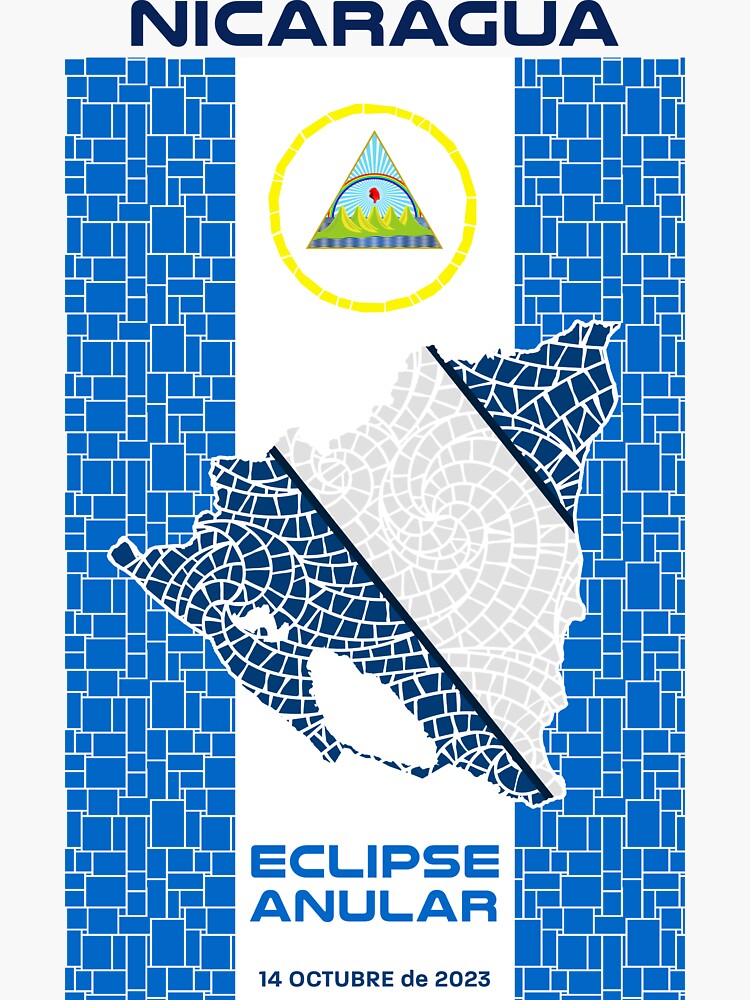 Thumbnail 3 of 3, Sticker, Nicaragua Annular Eclipse 2023 designed and sold by Eclipse2024.