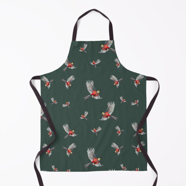 Item preview, Bird red pattern a watercolor illustration hold green designed and sold by Yana Mustafina | Boho Soulful Designs.