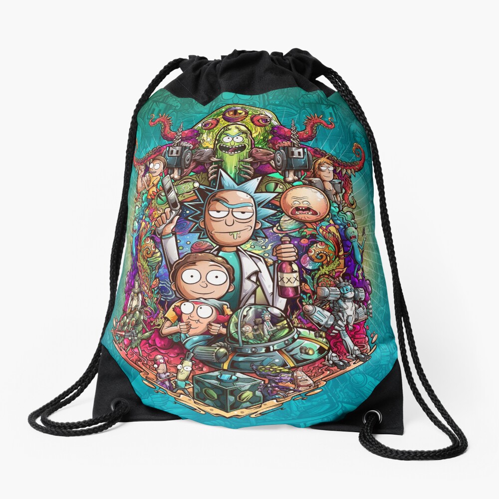 Buckle Up Morty! Drawstring Bag