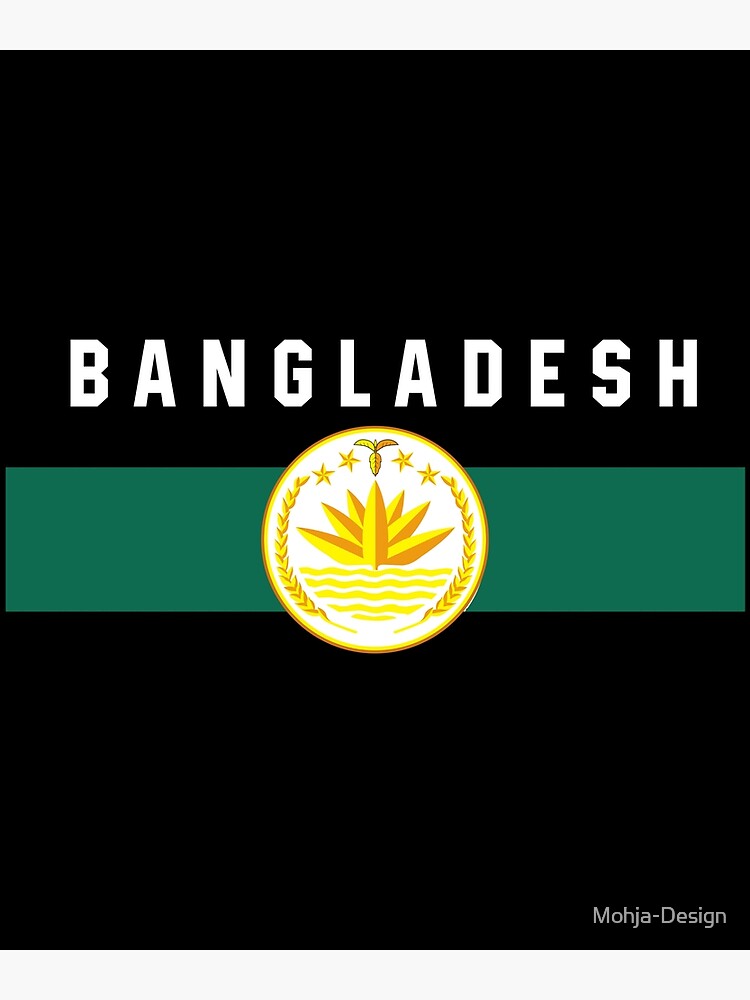 Bangladesh Flag And Coat Of Arms Water Lily Poster For Sale By Mohja Design Redbubble 