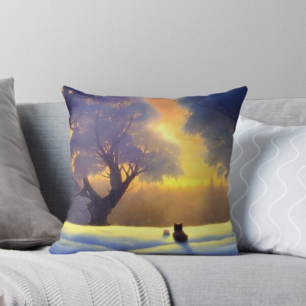 Item preview, Cat Watching Sunset Scene designed and sold by jortan1.