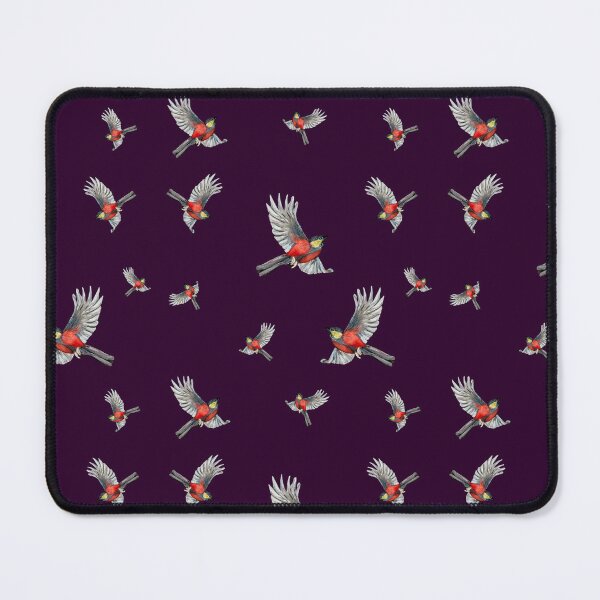 Item preview, Bird red pattern a watercolor illustration violet designed and sold by Yana Mustafina | Boho Soulful Designs.