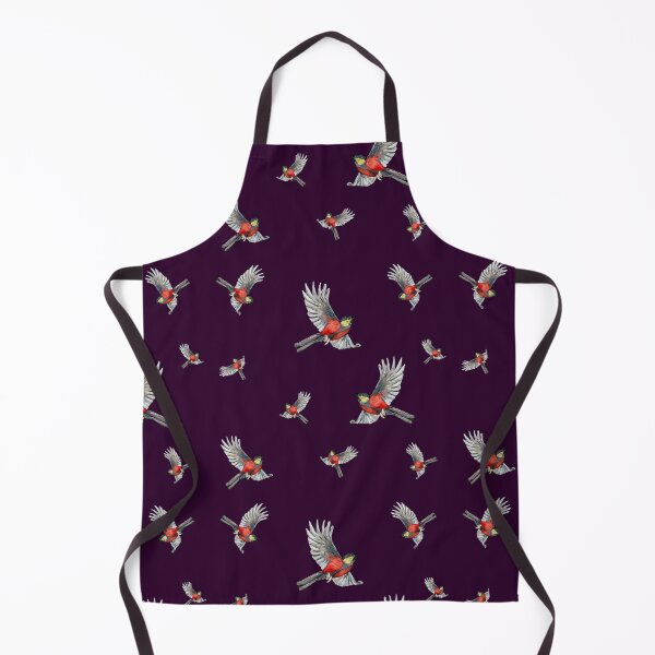 Item preview, Bird red pattern a watercolor illustration violet designed and sold by Yana Mustafina | Boho Soulful Designs.