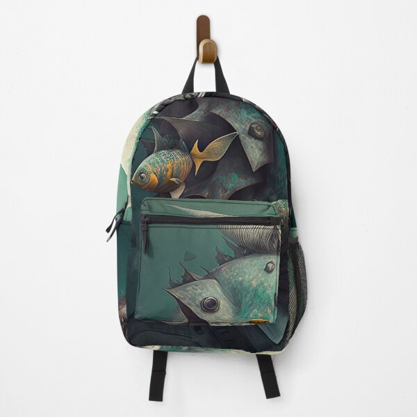 Item preview, Weird unusual art with a man and a fish designed and sold by mrlongfield.