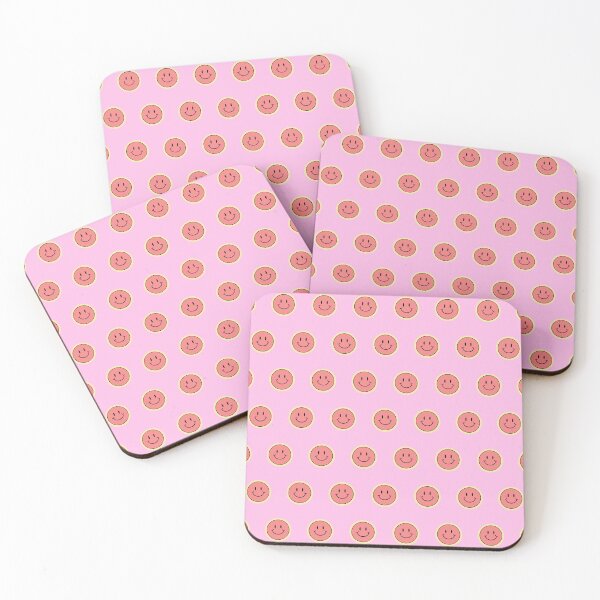 Item preview, Cute and Happy Pink Smiley Face Pattern designed and sold by luckymooninc.