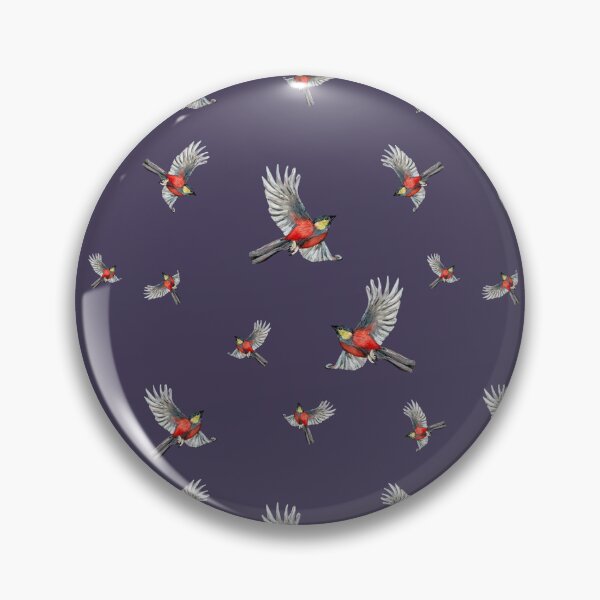 Artikelvorschau, Bird red pattern a watercolor illustration purple entworfen und verkauft von Yana Mustafina | Boho Soulful Designs.