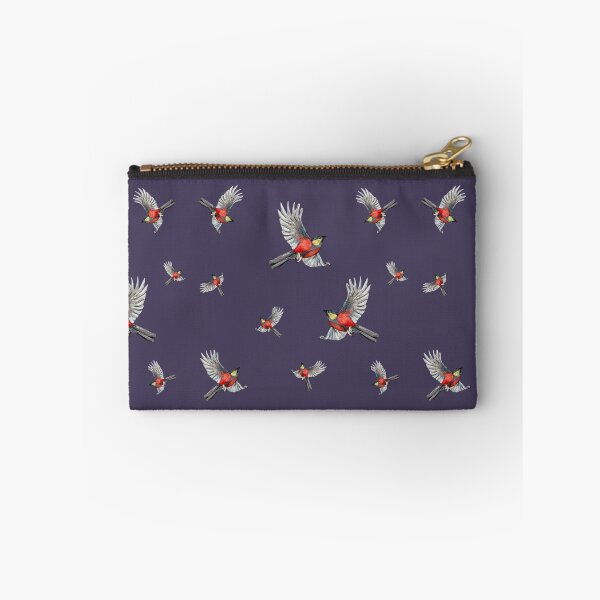 Item preview, Bird red pattern a watercolor illustration purple designed and sold by Yana Mustafina | Boho Soulful Designs.