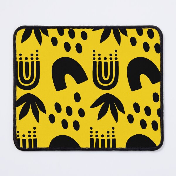 Item preview, Yellow black abstract pattern designed and sold by moxdesign.