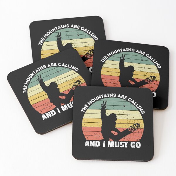Item preview, The Mountains Are Calling And I Must Go - Snowboarding qoute - Winter Sport Christmas Snowboarder Gift designed and sold by MWProject.