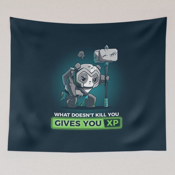 Item preview, Panda Warrior / What Doesn't Kill You Gives You XP designed and sold by Chris Mpasirogloy.