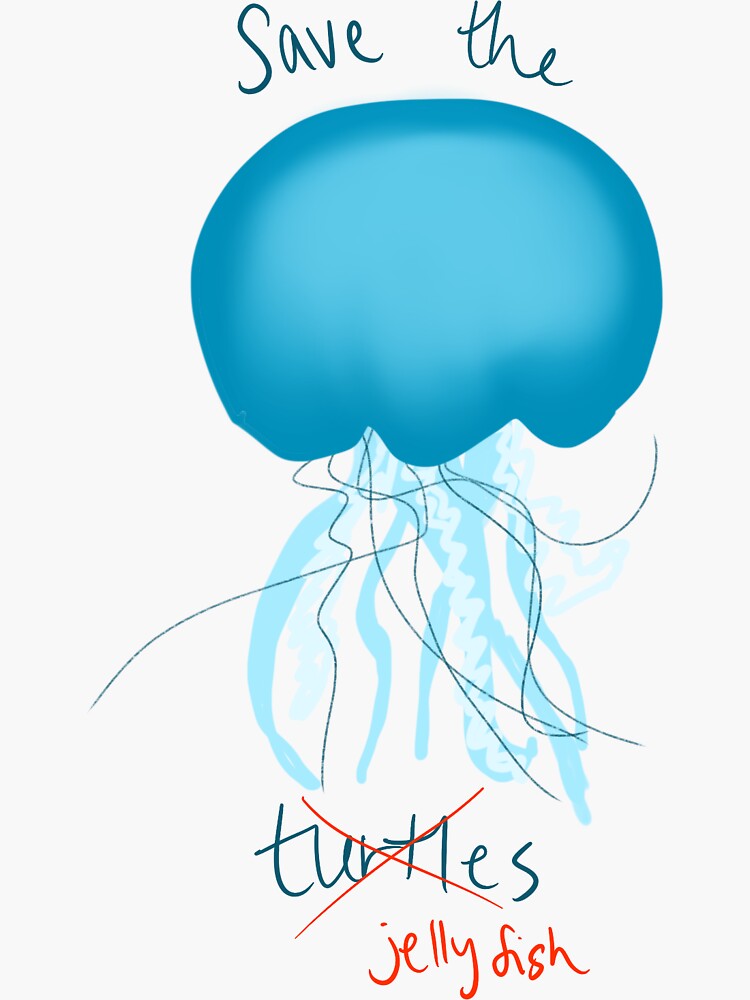"SAVE THE JELLYFISH" Sticker for Sale by artumnc Redbubble