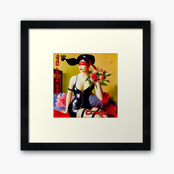 Cowboy by Tale Teller Club Record Cover Art by iServalan CDM Music Track Framed Art Print