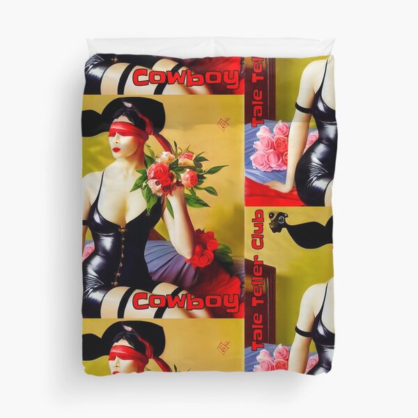 Cowboy by Tale Teller Club Record Cover Art by iServalan CDM Music Track Duvet Cover