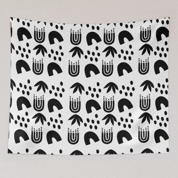 Item preview, Abstract black and white pattern designed and sold by moxdesign.
