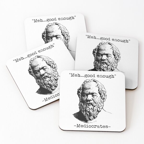 Item preview, Mediocrates Meme Socrates Philosophy Quotes Face Meh Good Enough   designed and sold by fomodesigns.