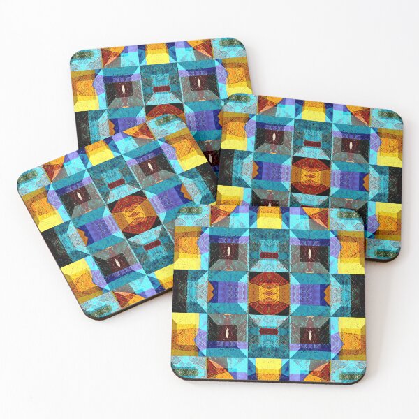 Item preview, POWERFUL LUMINOUS RADIAL COSMIC LABYRINTH PATCHWORK -  SPIRITUAL AWAKENING CUBIC GEOMETRIC ART PATTERN IN DEEP* designed and sold by Ralek.