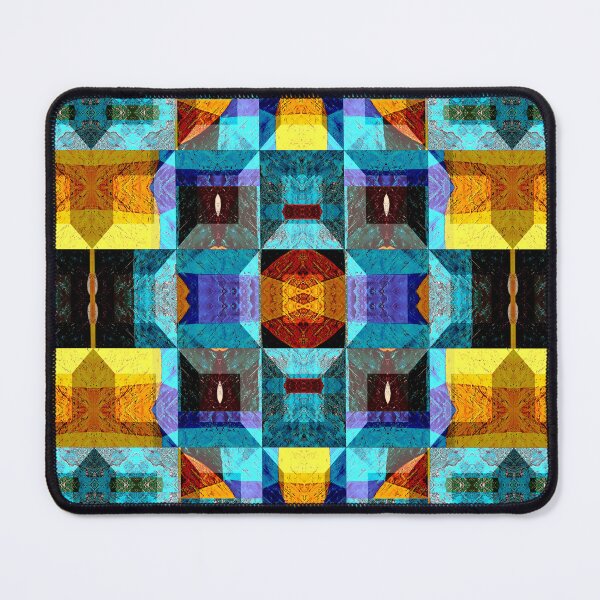 Item preview, POWERFUL LUMINOUS RADIAL COSMIC LABYRINTH PATCHWORK -  SPIRITUAL AWAKENING CUBIC GEOMETRIC ART PATTERN IN DEEP* designed and sold by Ralek.
