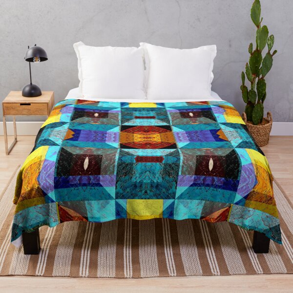 Item preview, POWERFUL LUMINOUS RADIAL COSMIC LABYRINTH PATCHWORK -  SPIRITUAL AWAKENING CUBIC GEOMETRIC ART PATTERN IN DEEP* designed and sold by Ralek.