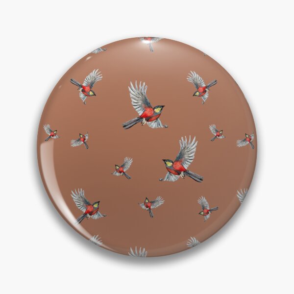 Item preview, Bird red pink pattern a watercolor illustration designed and sold by Yana Mustafina | Boho Soulful Designs.