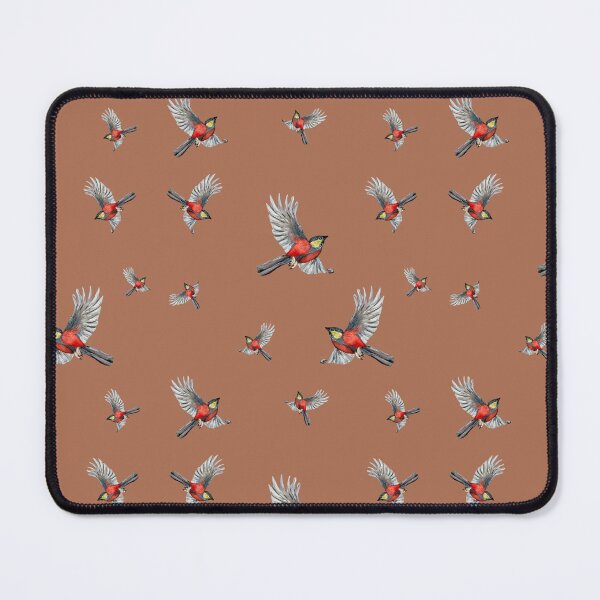 Item preview, Bird red pink pattern a watercolor illustration designed and sold by Yana Mustafina | Boho Soulful Designs.